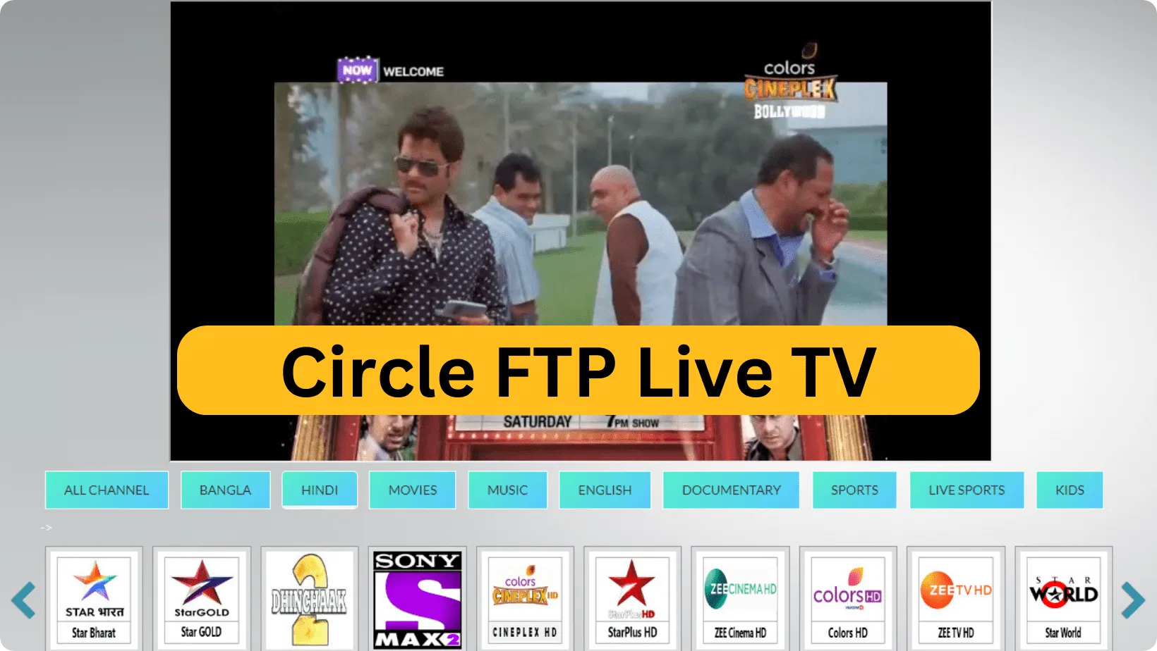 Circle FTP Live TV Movie Channels
